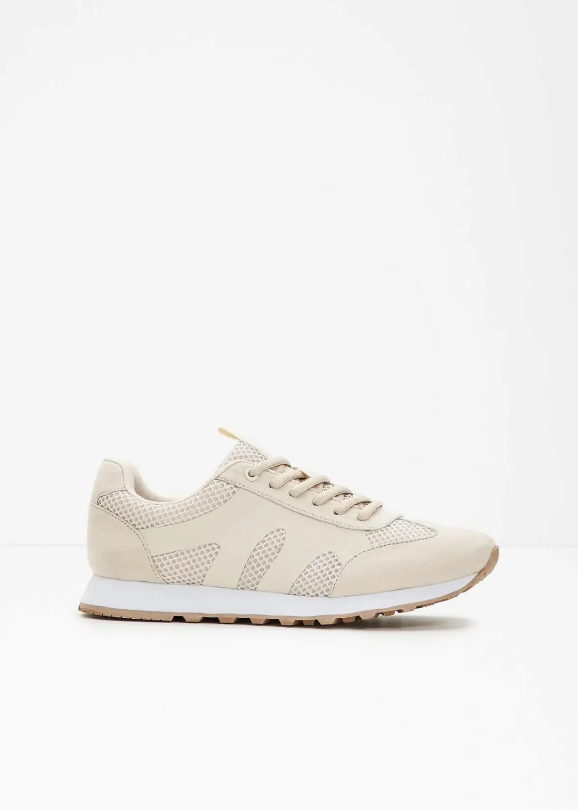 bonprix Sneaker^Sneaker mit Mesh-Einsatz natur