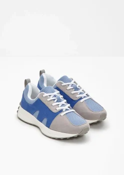 bonprix Sneaker^Sneaker mit Mesh-Einsatz blau/grau