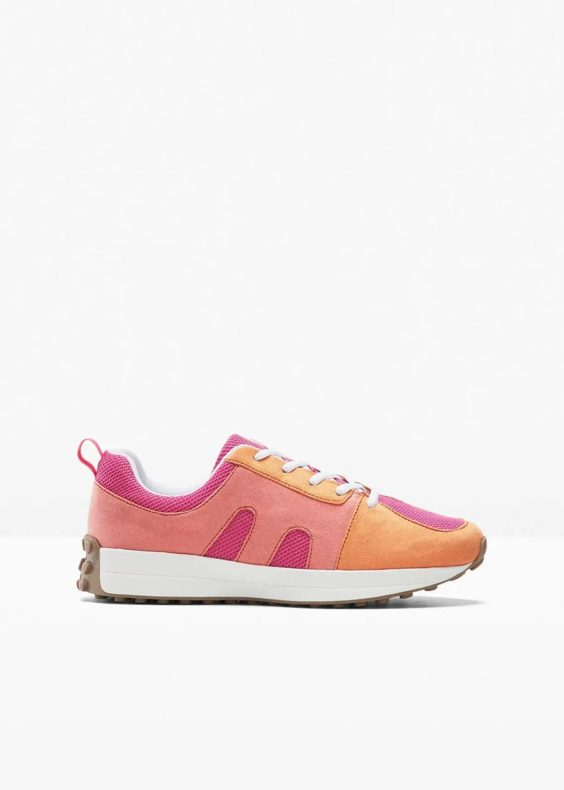 bonprix Sneaker^Sneaker mit Mesh-Einsatz pink/orange