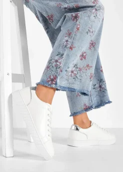 bonprix Sneaker^Sneaker mit Metallic-Details weiss