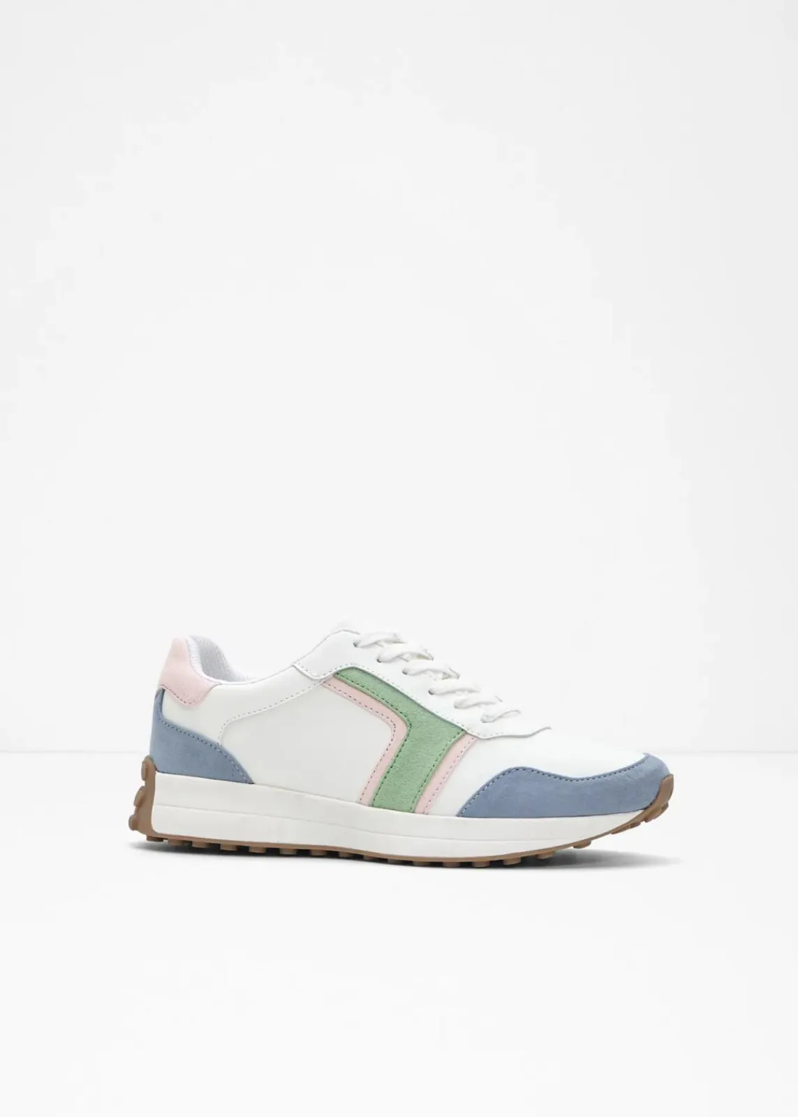 bonprix Sneaker^Sneaker mit Profilsohle weiß/rosa/grün/blau