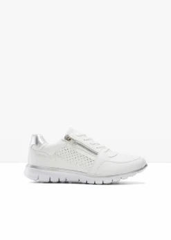 bonprix Sneaker|Schuhe & Accessoires In Spezialgrößen·Schuhe In Übergröße^Sneaker mit Reißverschluss weiss