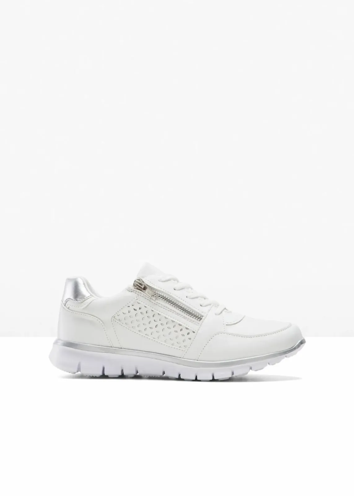 bonprix Sneaker|Schuhe & Accessoires In Spezialgrößen·Schuhe In Übergröße^Sneaker mit Reißverschluss weiss