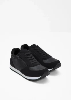 bonprix Sneaker|Schuhe & Accessoires In Spezialgrößen·Schuhe In Übergröße^Sneaker mit Reißverschluss schwarz