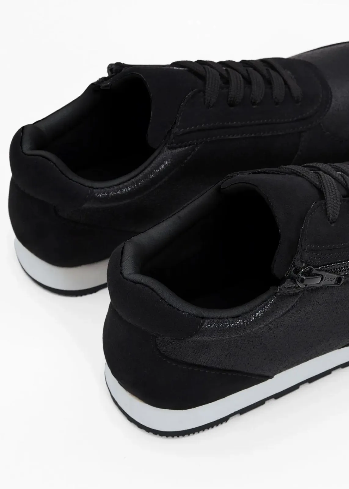 bonprix Sneaker|Schuhe & Accessoires In Spezialgrößen·Schuhe In Übergröße^Sneaker mit Reißverschluss schwarz
