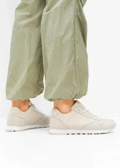 bonprix Sneaker^Sneaker mit Satin-Einsatz beige