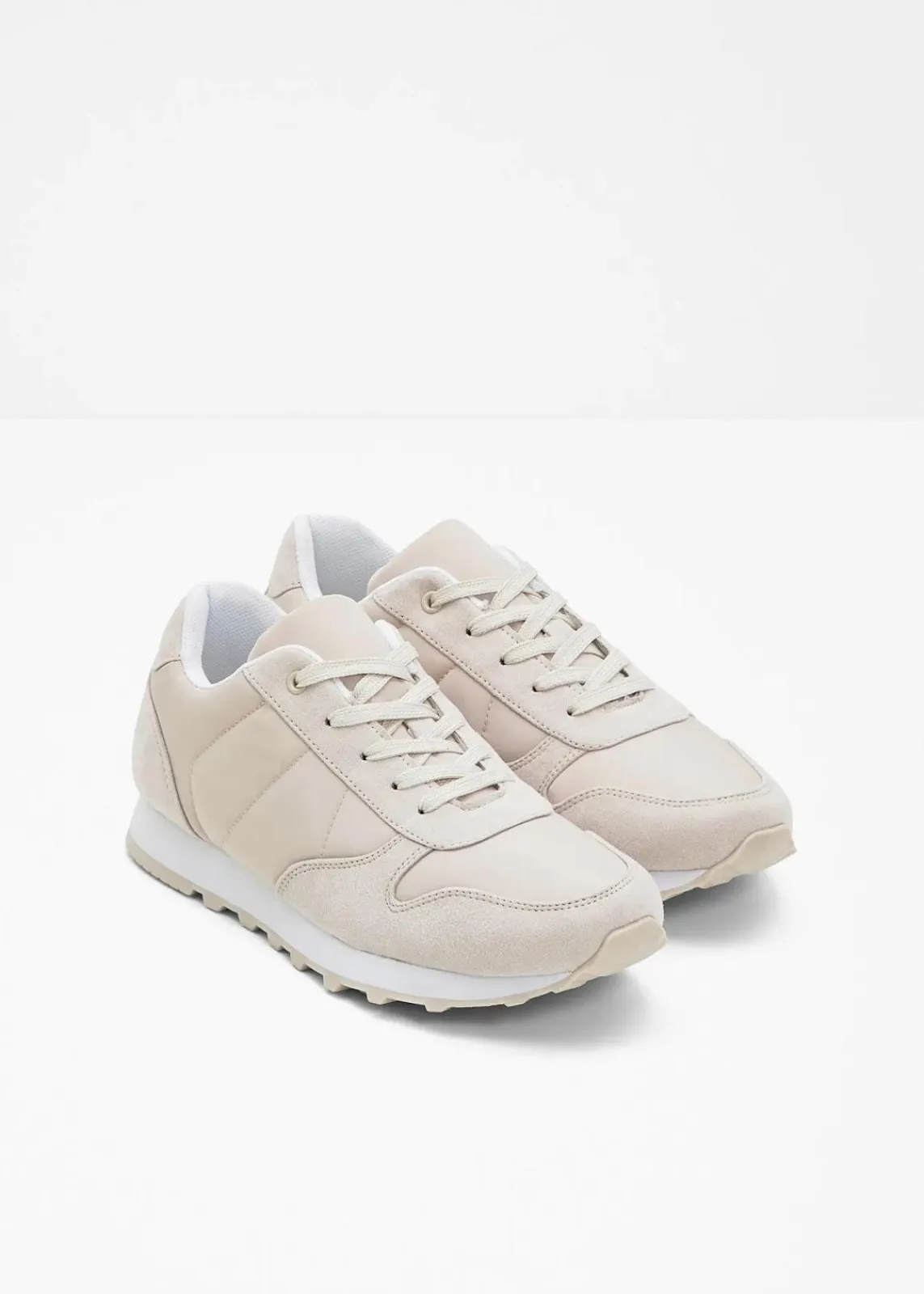 bonprix Sneaker^Sneaker mit Satin-Einsatz beige
