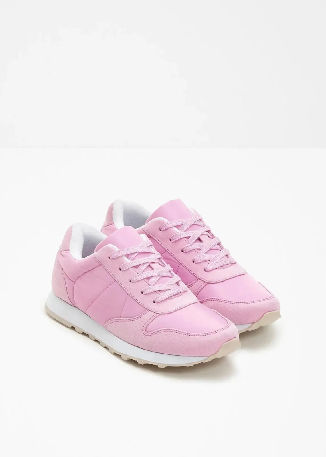 bonprix Sneaker^Sneaker mit Satin-Einsatz aschrosa