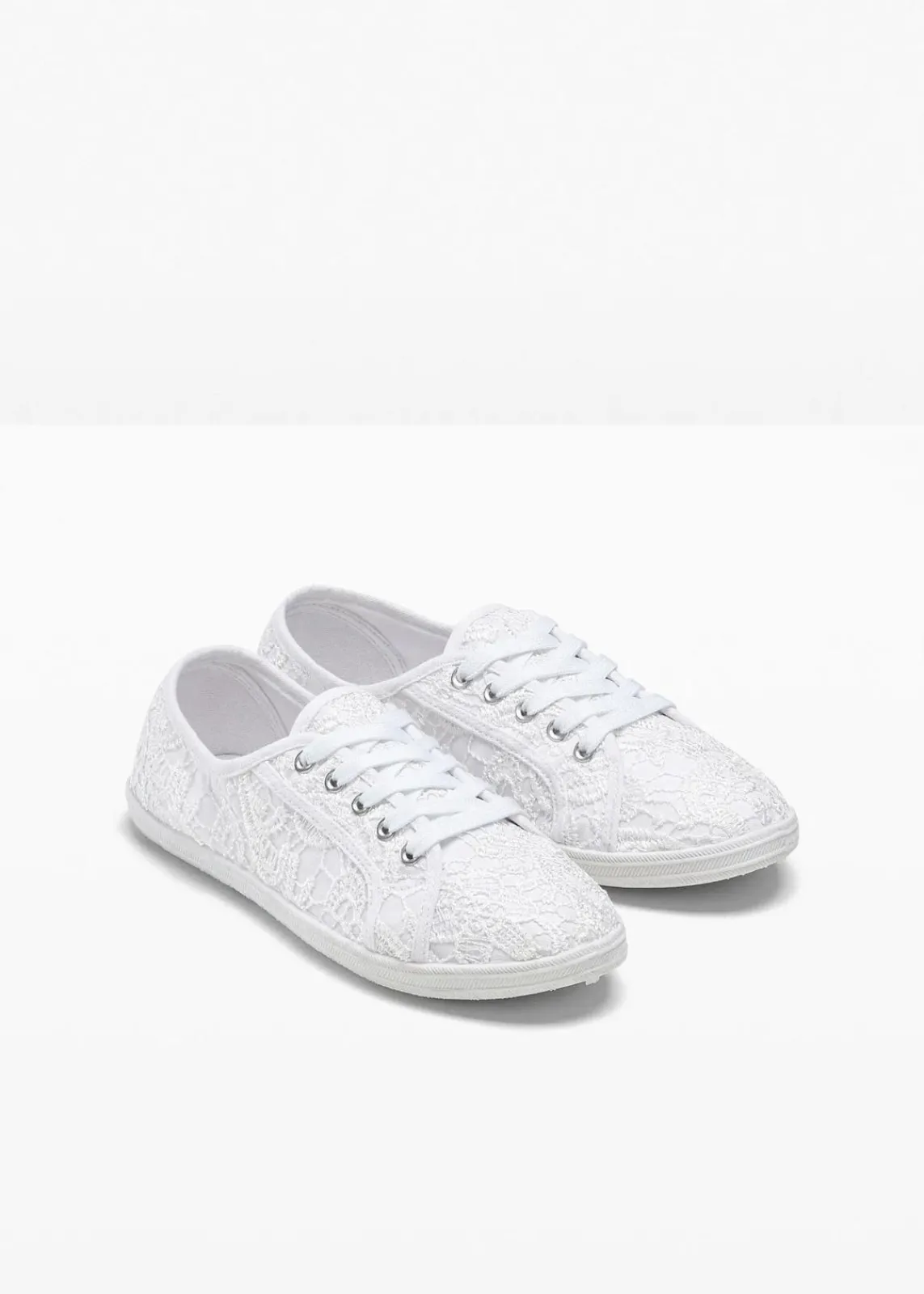 bonprix Sneaker^Sneaker mit Spitze weiß