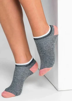 bonprix Mehrfachpacks|Jungen·Strümpfe^Sneakersocken mit Bio-Baumwolle (7er Pack) schwarz/weiß/hellgrau meliert