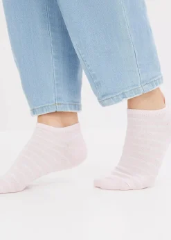 bonprix Mehrfachpacks|Mädchen·Strümpfe^Sneakersocken mit Bio-Baumwolle (5er Pack) bunt gestreift