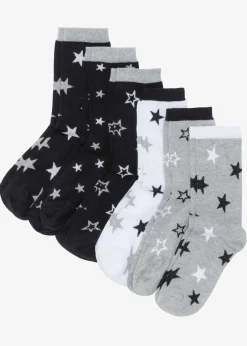 bonprix Nachhaltigere Materialien|Socken & Strumpfhosen^Socken mit Bio-Baumwolle (6er Pack) schwarz/ weiß/ hellgrau meliert