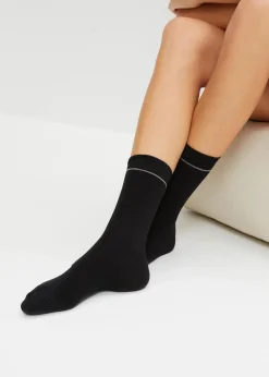 bonprix Socken|Socken^Socken mit Bio-Baumwolle (6er Pack) schwarz gestreift