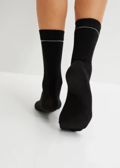 bonprix Socken|Socken^Socken mit Bio-Baumwolle (6er Pack) schwarz gestreift
