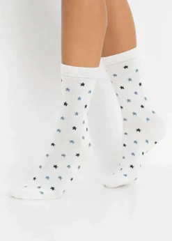 bonprix Mehrfachpacks|Mädchen·Strümpfe^Socken mit Bio-Baumwolle (5er Pack) grau meliert / aschrosa / schwarz