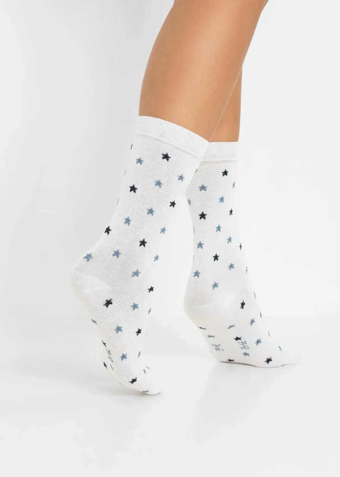 bonprix Mehrfachpacks|Mädchen·Strümpfe^Socken mit Bio-Baumwolle (5er Pack) grau meliert / aschrosa / schwarz