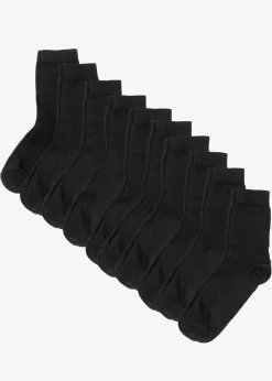 bonprix Mehrfachpacks|Jungen·Strümpfe^Socken mit Bio-Baumwolle (10er Pack) schwarz