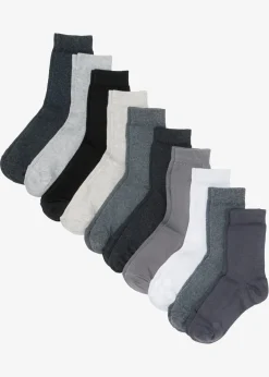 bonprix Socken & Strumpfhosen|Basics^Socken mit Bio-Baumwolle (10er Pack) grautöne