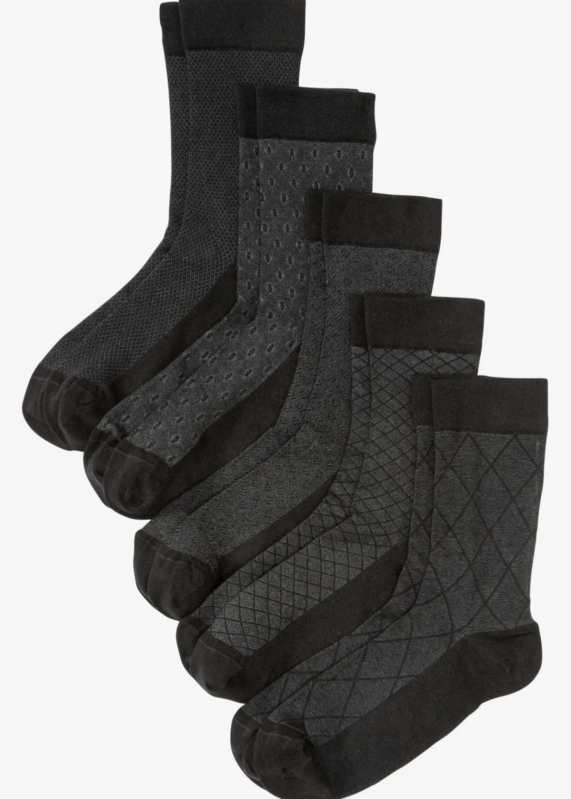 bonprix Socken|Socken^Socken mit druckfreiem Bund (5er Pack) schwarz
