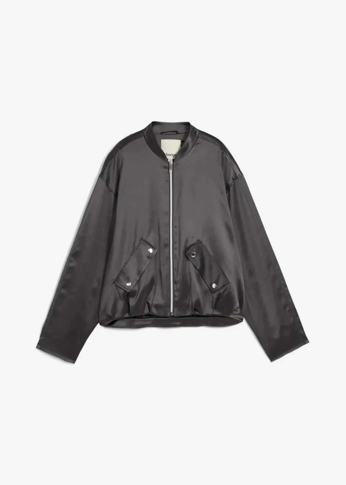 bonprix Jacken & Mäntel|Bekleidung·Hosen^Softblouson aus glänzendem Viskose-Mix anthrazit