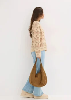 bonprix Bekleidung·Umstandsmode|Bekleidung·Jeans^Softer Oversized Pullover mit Wolle und Alpaka beige meliert