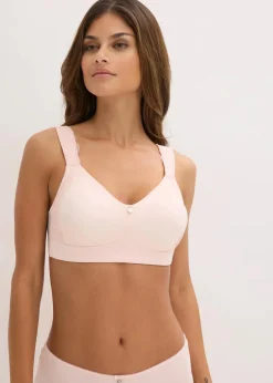 bonprix Wäsche·Dessous|Wäsche·Große Cups D-H^softer Spacer-BH ohne Bügel mit Minimizer-Effekt seidenrosa