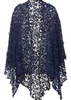 bonprix Ponchos|Schuhe & Accessoires In Spezialgrößen·Tücher & Ponchos^Sommerponcho dunkelblau