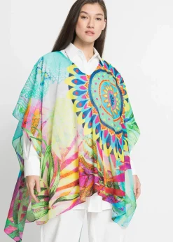 bonprix Ponchos|Schuhe & Accessoires In Spezialgrößen·Tücher & Ponchos^Sommerponcho multi bedruckt