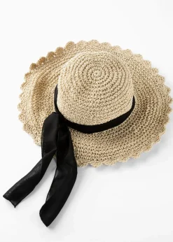 bonprix Mützen, Caps & Hüte^Sonnenhut natur/schwarz