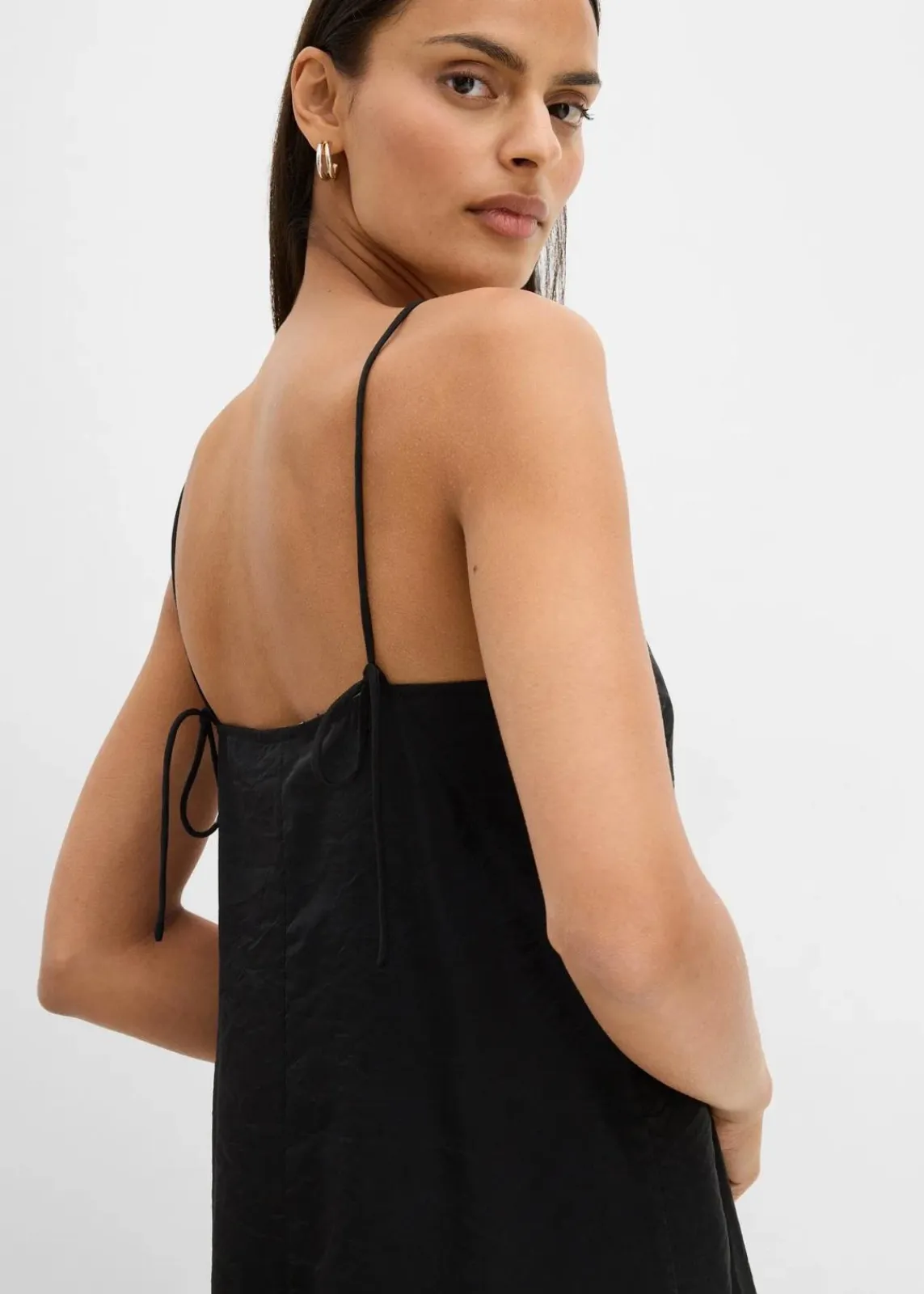bonprix Bekleidung·Pullover & Strickjacken^Spaghetti-Trägerkleid schwarz