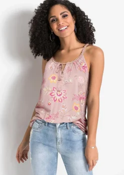 bonprix Nachhaltigere Materialien|Shirts & Tops^Spaghettiträger-Top rosenholz bedruckt