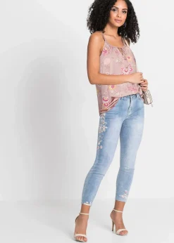 bonprix Nachhaltigere Materialien|Shirts & Tops^Spaghettiträger-Top rosenholz bedruckt