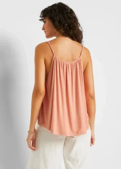 bonprix Shirts & Tops|Nachhaltigere Materialien^Spaghettiträger-Top aus fließender Viskose pfirsich