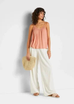 bonprix Shirts & Tops|Nachhaltigere Materialien^Spaghettiträger-Top aus fließender Viskose pfirsich