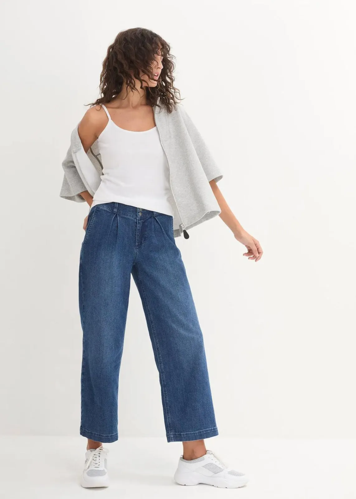 bonprix Shirts & Tops|Basics^Spaghettiträger-Top aus reiner Baumwolle (3er Pack) weiß +weiß + weiß