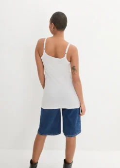 bonprix Shirts & Tops|Basics^Spaghettiträger-Top aus reiner Bio Baumwolle, (2er-Pack) weiß+schwarz