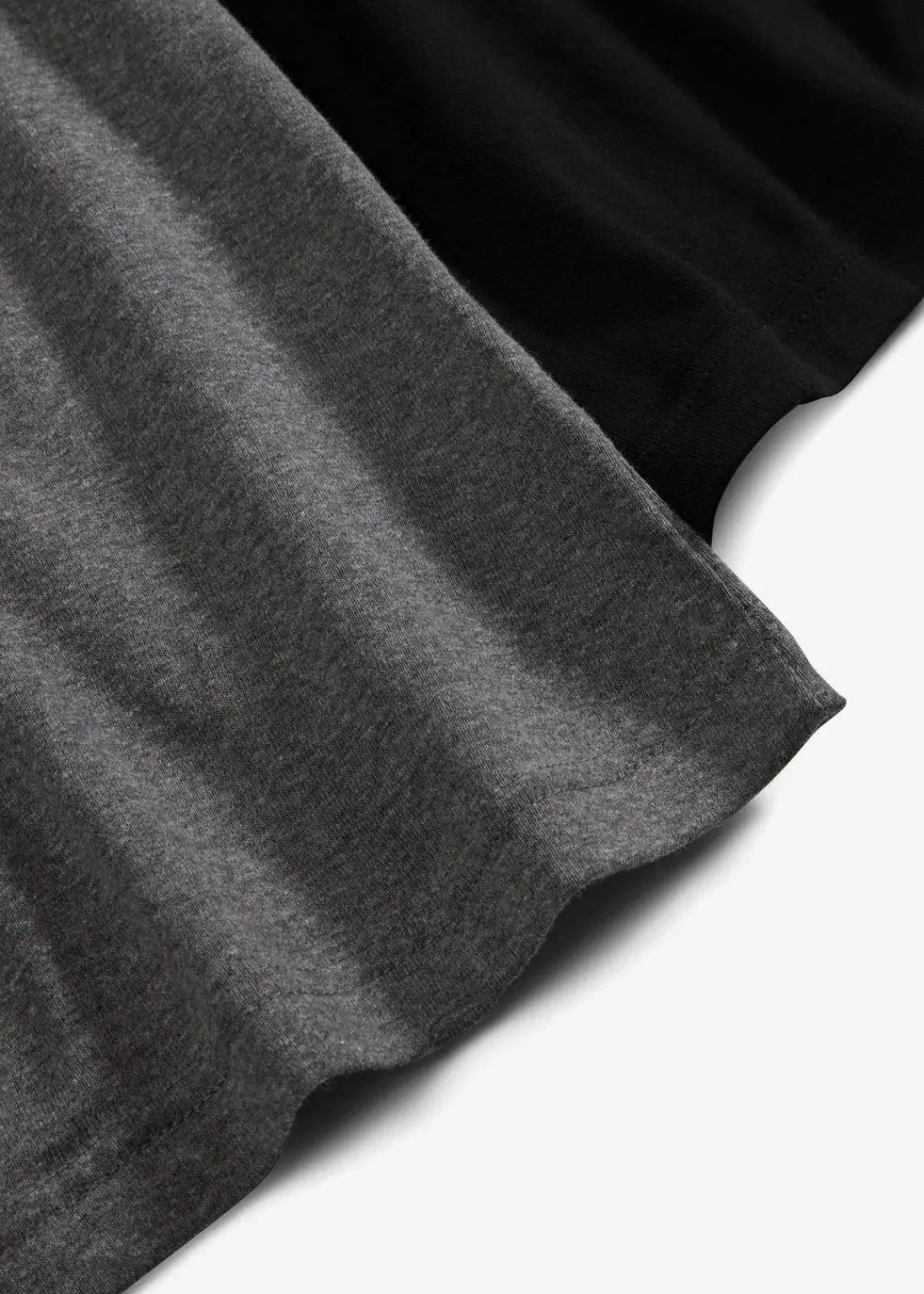 bonprix Shirts & Tops|Basics^Spaghettiträger-Top aus reiner Baumwolle, 2er Pack schwarz + grau meliert