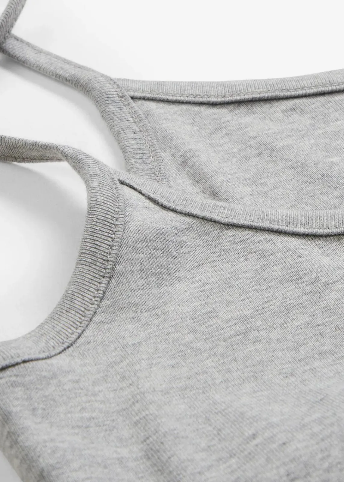 bonprix Shirts & Tops|Basics^Spaghettiträger-Top aus reiner Baumwolle (3er Pack) weiß + hellgrau meliert + schwarz