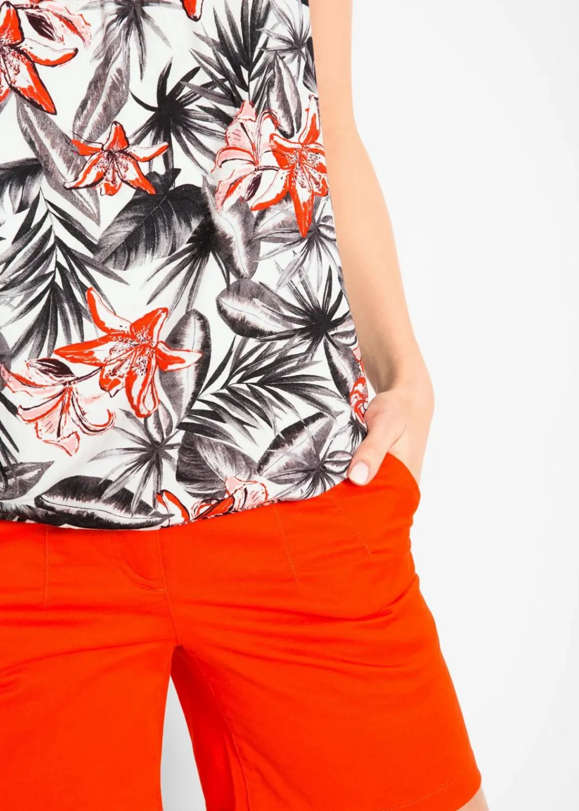 bonprix Shirts & Tops^Spaghettiträger-Top aus softem Viskose-Mix wollweiß bedruckt