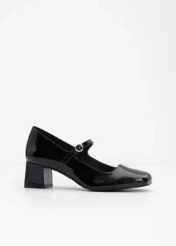 bonprix Pumps^Spangenpumps in Lack-Optik schwarz