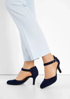 bonprix Pumps^Spangenpumps mit schmalem Absatz dunkelblau