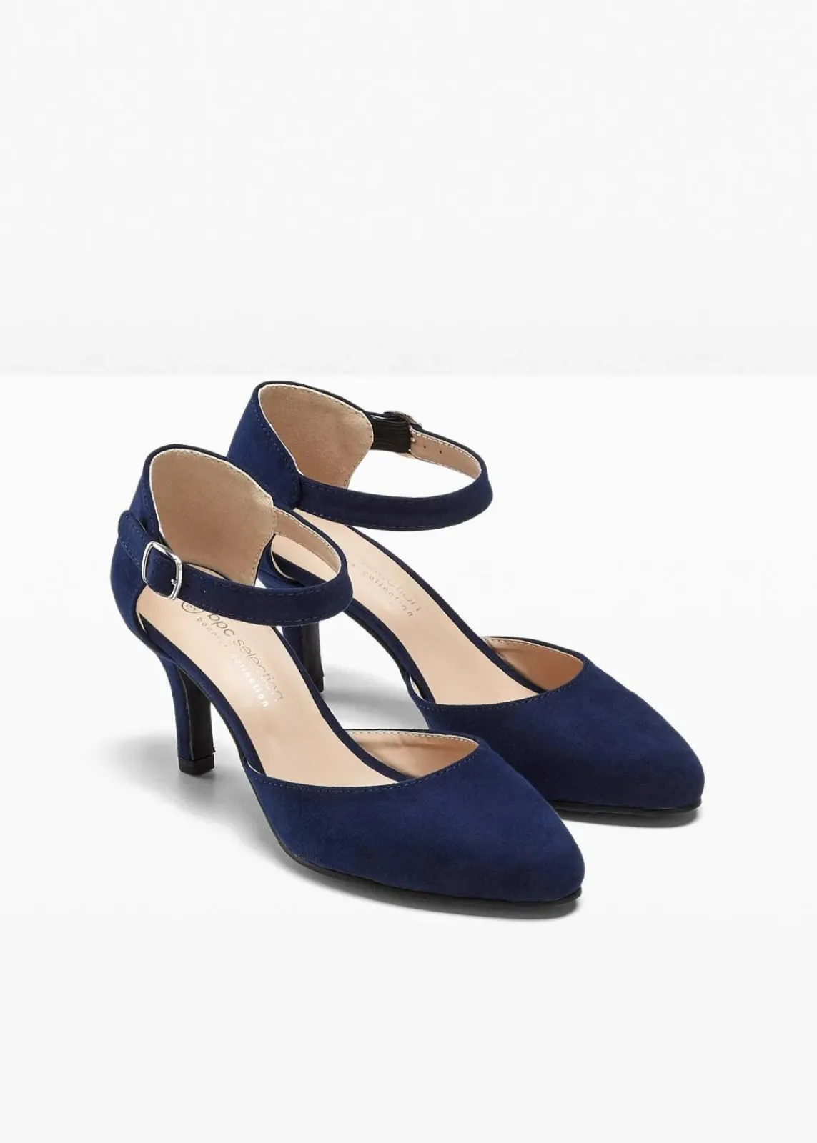 bonprix Pumps^Spangenpumps mit schmalem Absatz dunkelblau