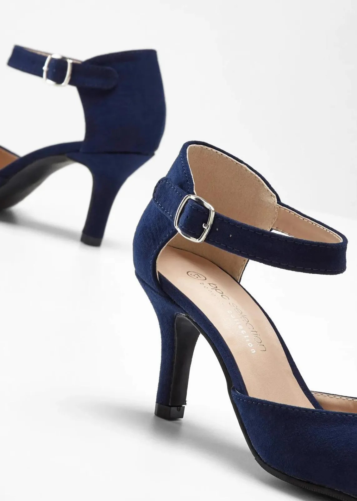 bonprix Pumps^Spangenpumps mit schmalem Absatz dunkelblau