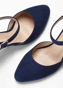 bonprix Pumps^Spangenpumps mit schmalem Absatz dunkelblau