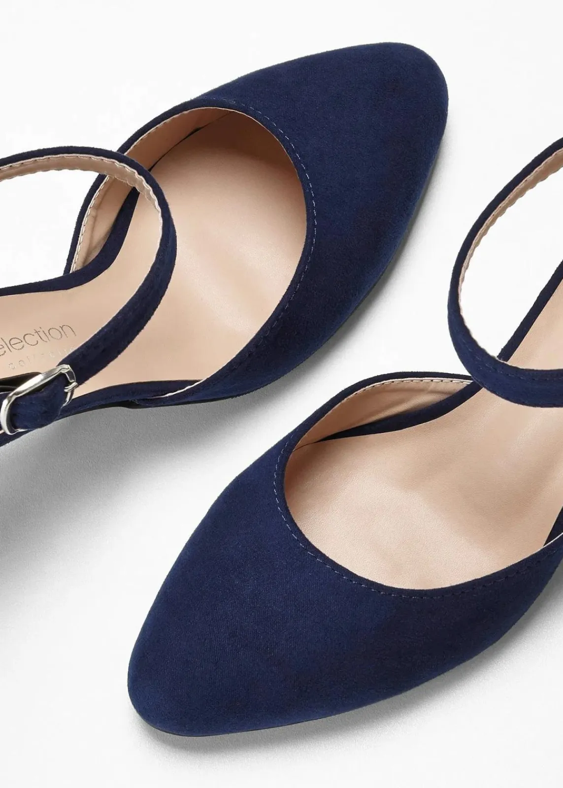 bonprix Pumps^Spangenpumps mit schmalem Absatz dunkelblau