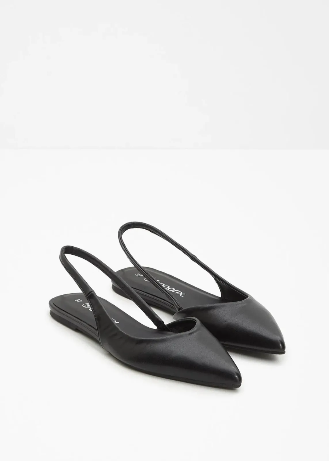 bonprix Sommerschuhe^Spitze Sling-Ballerinas schwarz