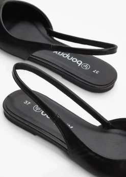 bonprix Sommerschuhe^Spitze Sling-Ballerinas schwarz