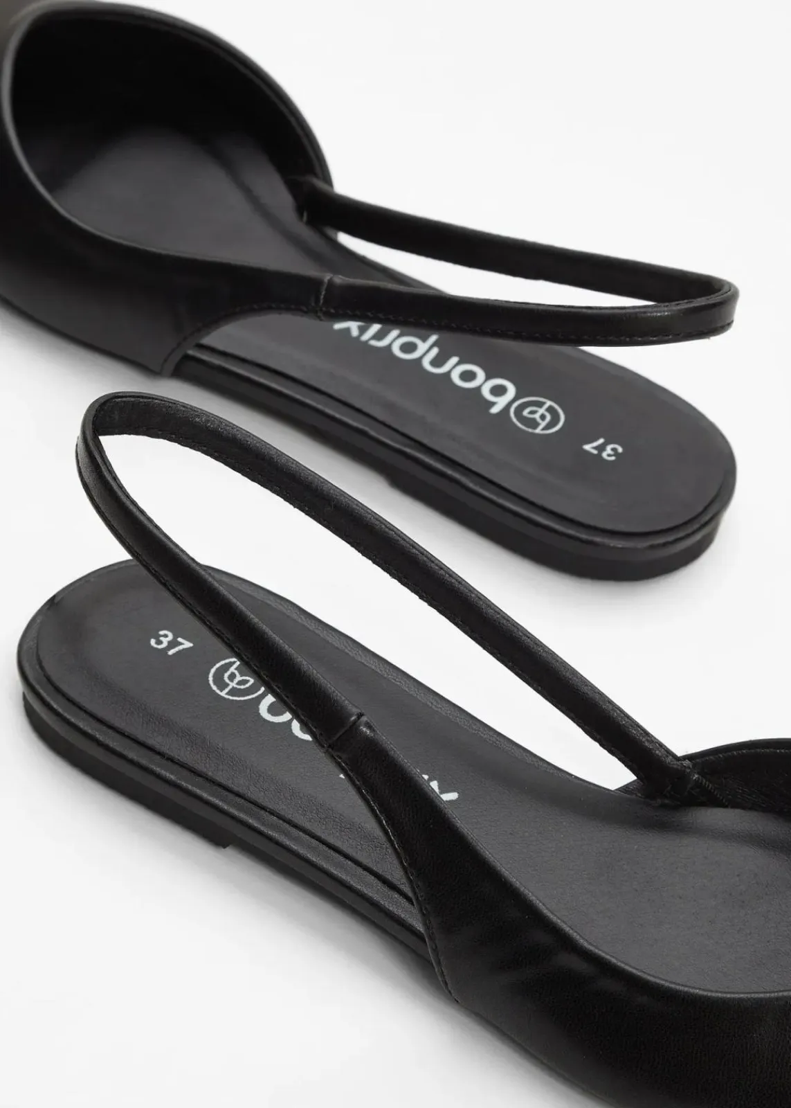 bonprix Sommerschuhe^Spitze Sling-Ballerinas schwarz