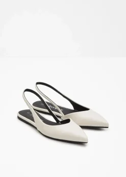 bonprix Sommerschuhe^Spitze Sling-Ballerinas wollweiß