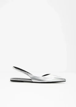bonprix Sommerschuhe^Spitze Sling-Ballerinas silber